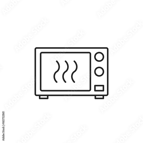 Microwave flat vector icon. Microwave oven symbol logo illustration.