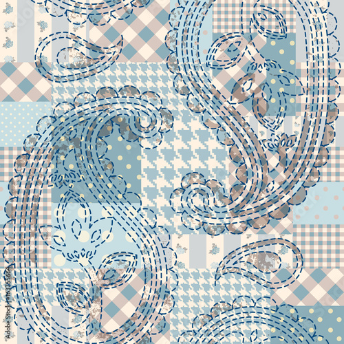 Seamless background pattern. The patchwork pattern of a squares.