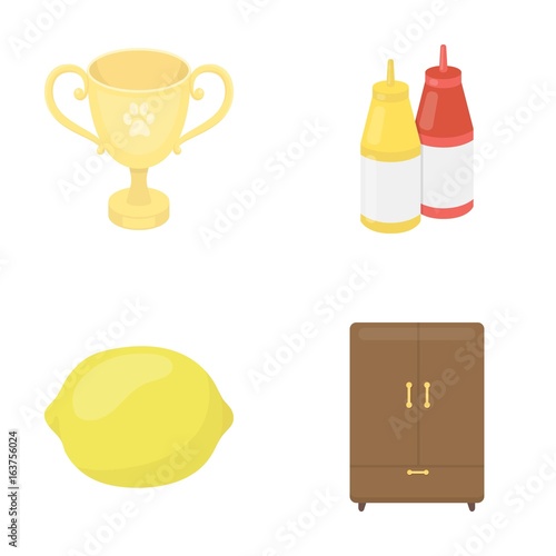 trade, business, fast food and other web icon in cartoon style, doors, pens, furniture icons in set collection. photo