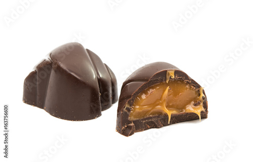 Chocolate candy isolated
