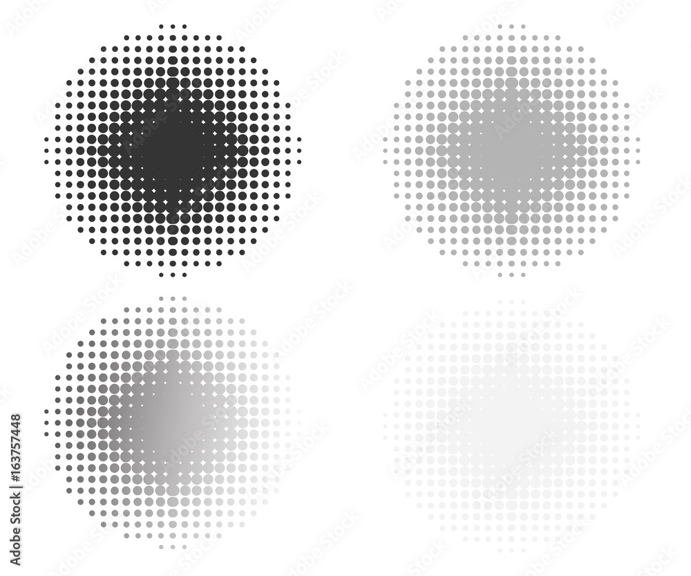 Halftone circle gradient