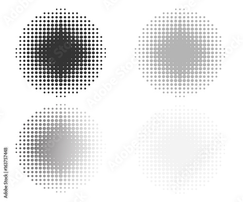 Halftone circle gradient