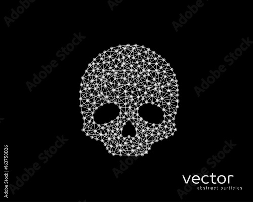 Abstract vector illustration of skull.