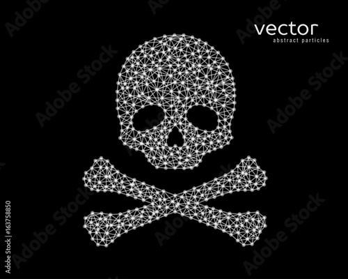 Abstract vector illustration of skull.