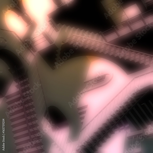 3D Illustration of an Interior Illusion