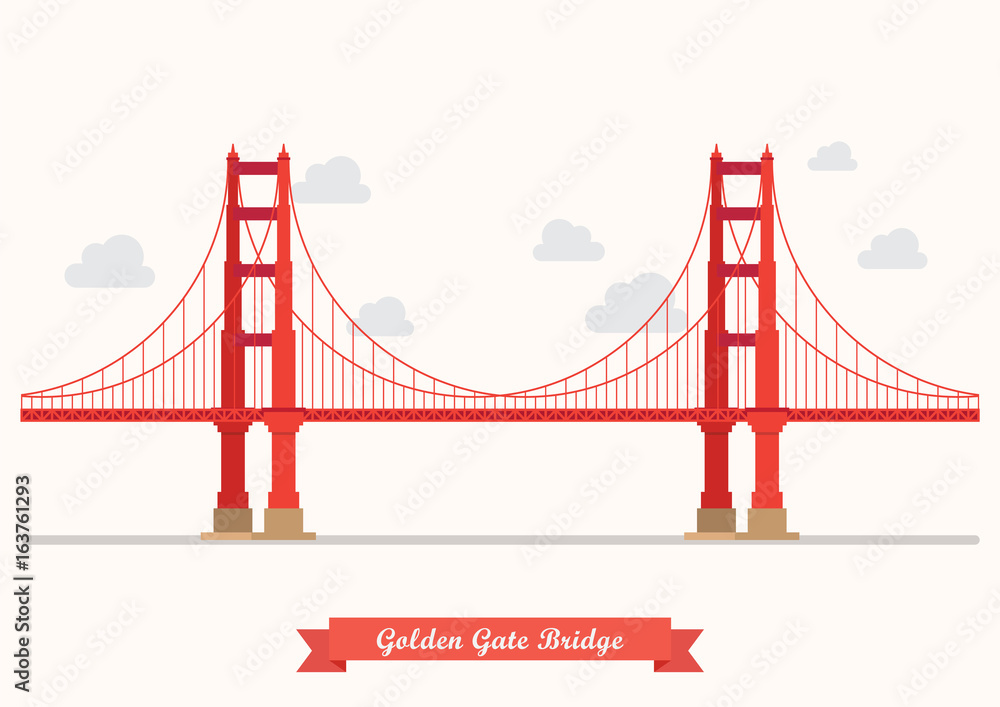 Obraz premium Golden Gate Bridge illustration