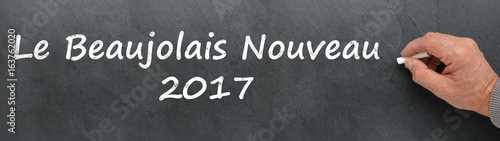 Le Beaujolais Nouveau 2017 sur ardoise