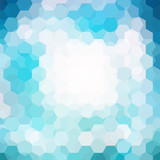 Abstract background consisting of blue, white hexagons. Geometric design for business presentations or web template banner flyer. Vector illustration