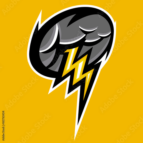 thunder and cloud team sport or gaming logo