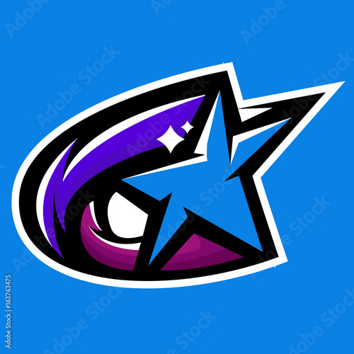 galaxy stars unique team logo sport
