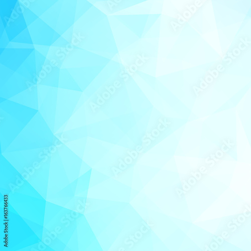 Abstract background consisting of blue, white triangles. Geometric design for business presentations or web template banner flyer. Vector illustration