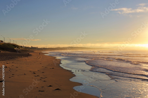 Empty Cronulla beach in the morning after sunrise