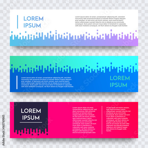 Abstract geometric web banner vector gradient template