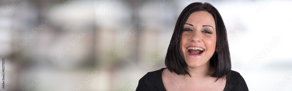 Portrait of laughing young woman Portrait of laughing young woman