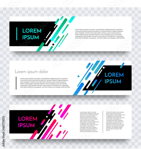 Modern web banner vector color abstract template photo