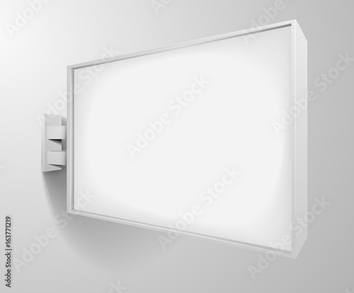 rectangular white signage