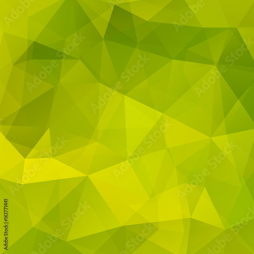 Abstract background consisting of green triangles. Geometric design for business presentations or web template banner flyer. Vector illustration
