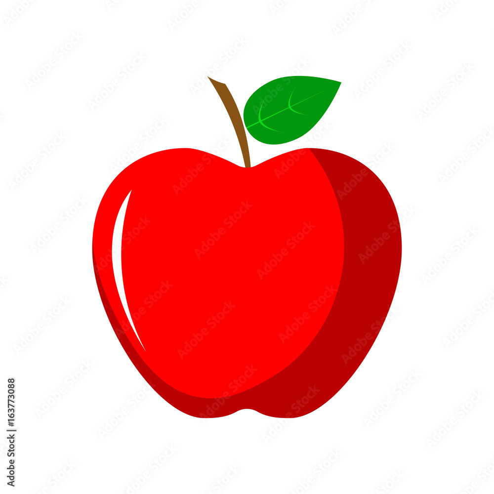 Apple. Red apple vector illustration. Fruit icon Apple. Red apple vector illustration. Fruit icon