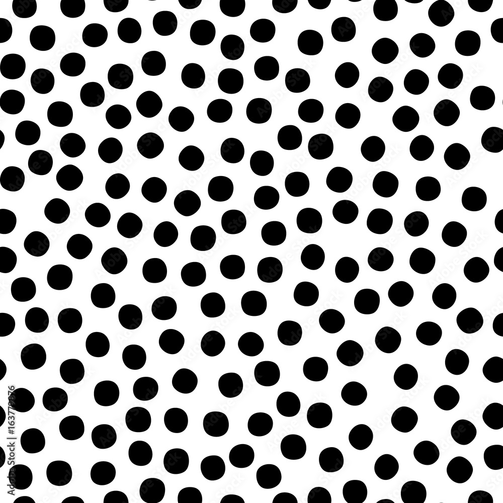 Black and white chaotic dots abstract seamless pattern, vector Black and white chaotic dots abstract seamless pattern, vector