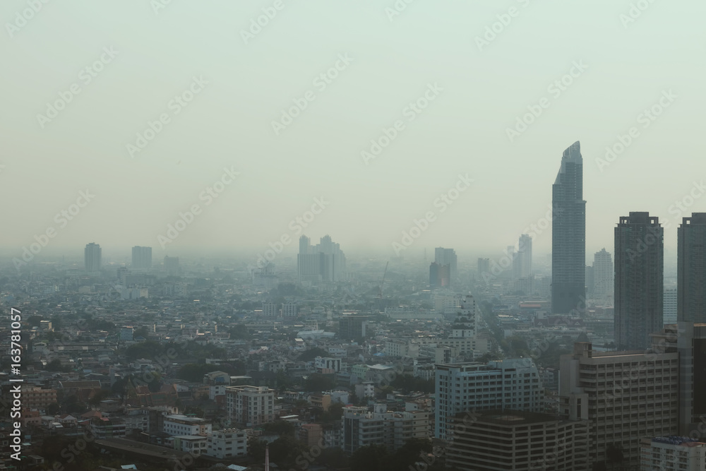 View pollution in the city.