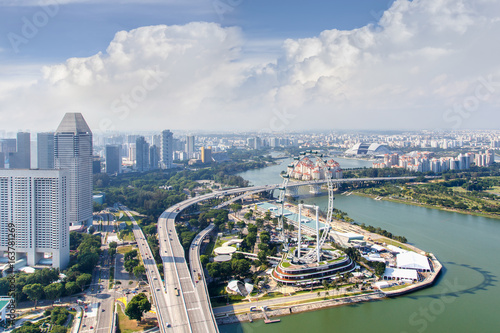 Top views skyline business building and financial district in sunshine day at Singapore City © Southtownboy Studio