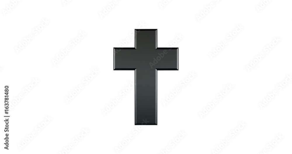 animation - 3d rotation loopable cross isolated on white background. animation - 3d rotation loopable cross isolated on white background.