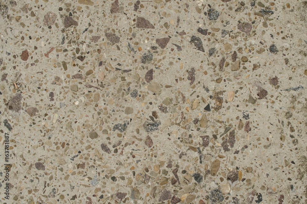 Stones in cement as background