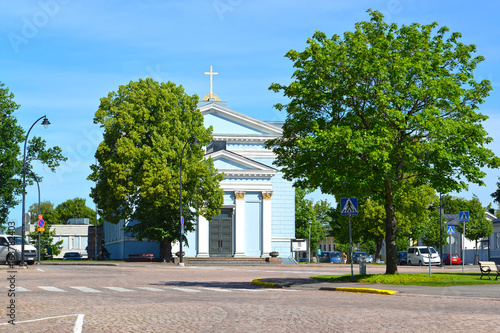 HAMINA, FINLAND. View of St. Ioann's church photo