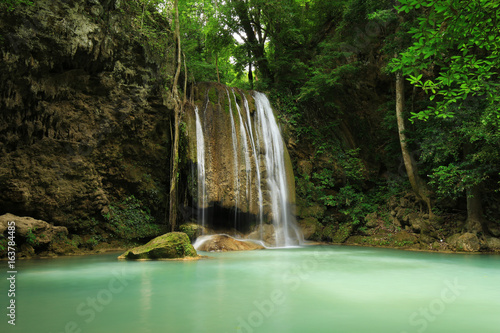 Level 3 of Erawan Waterfall in Kanchanaburi  Thailand