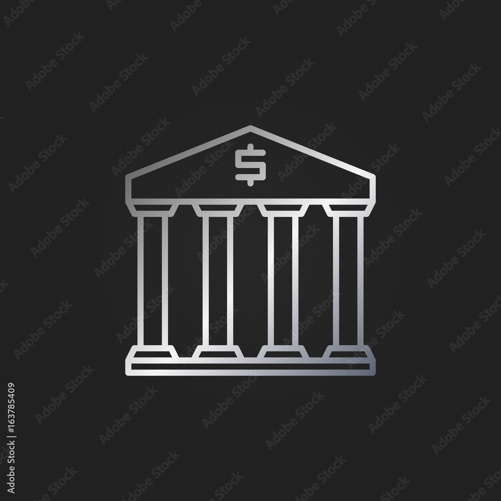 Bank silver icon Bank silver icon