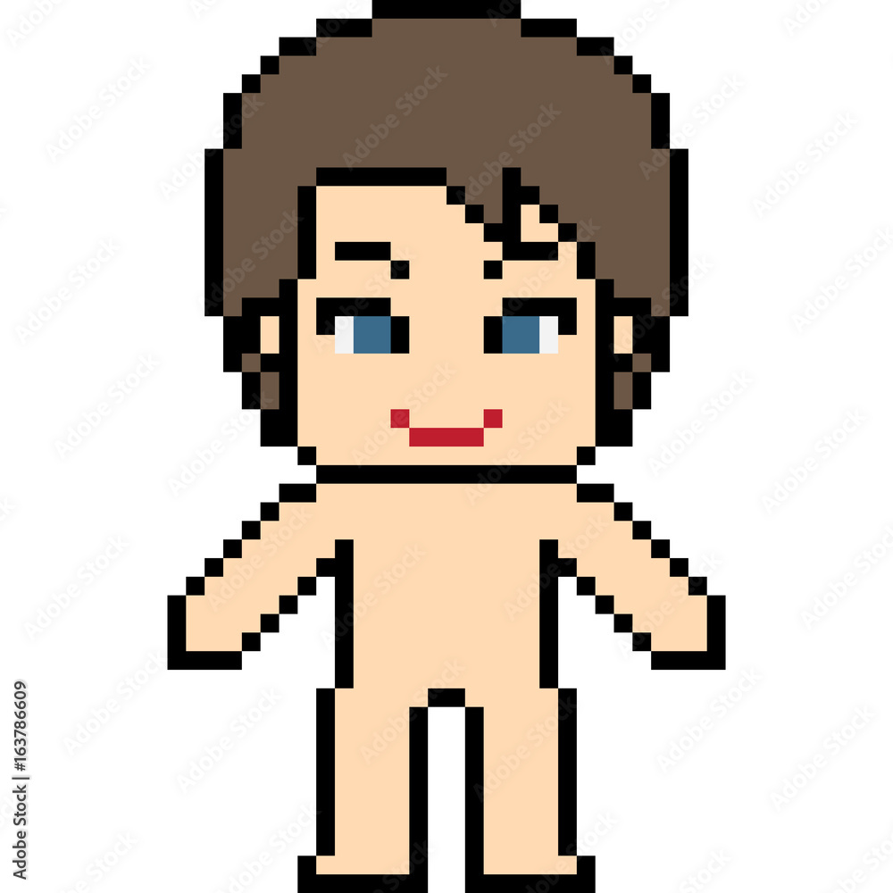 Fototapeta premium vector pixel art man
