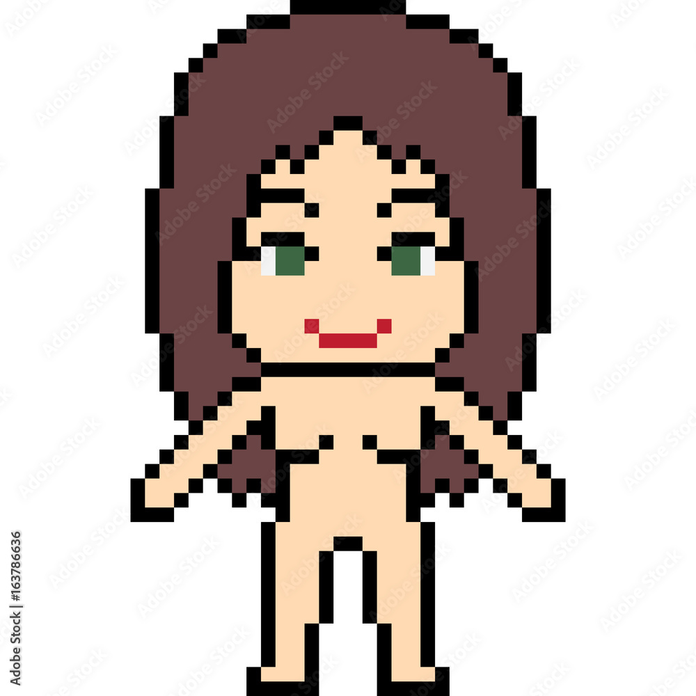 pixel art woman