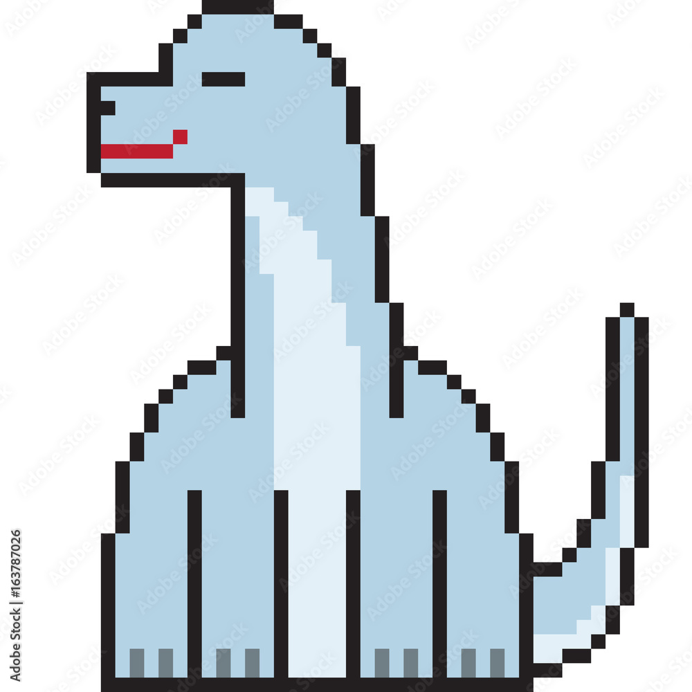 vector pixel art brachiosaurus vector pixel art brachiosaurus