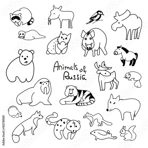 Animals of Russia (collection of abstractions)