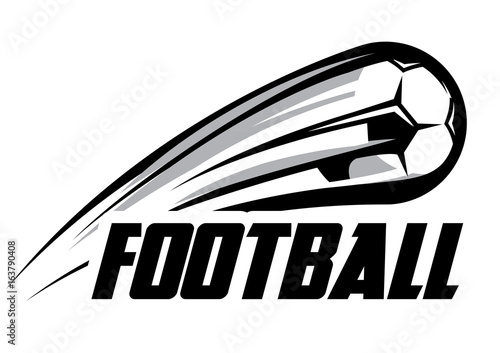 Vector logo template with soccer ball