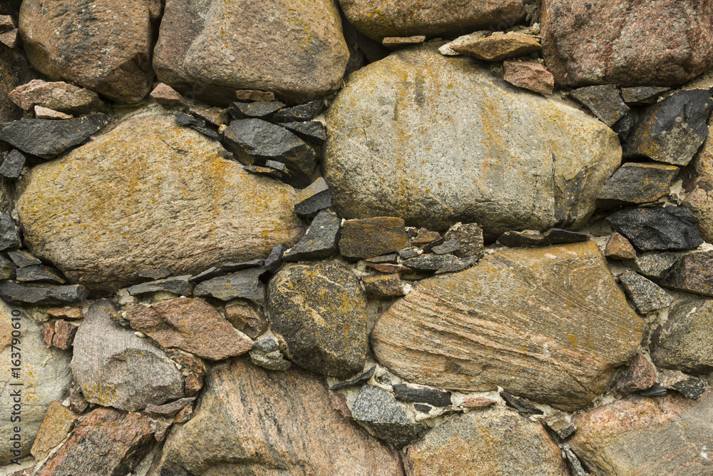 A structure of stone wall A structure of stone wall