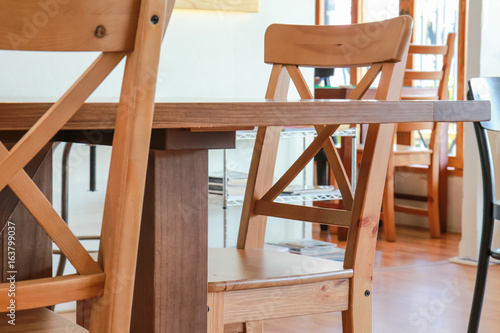 Cafe table and chair