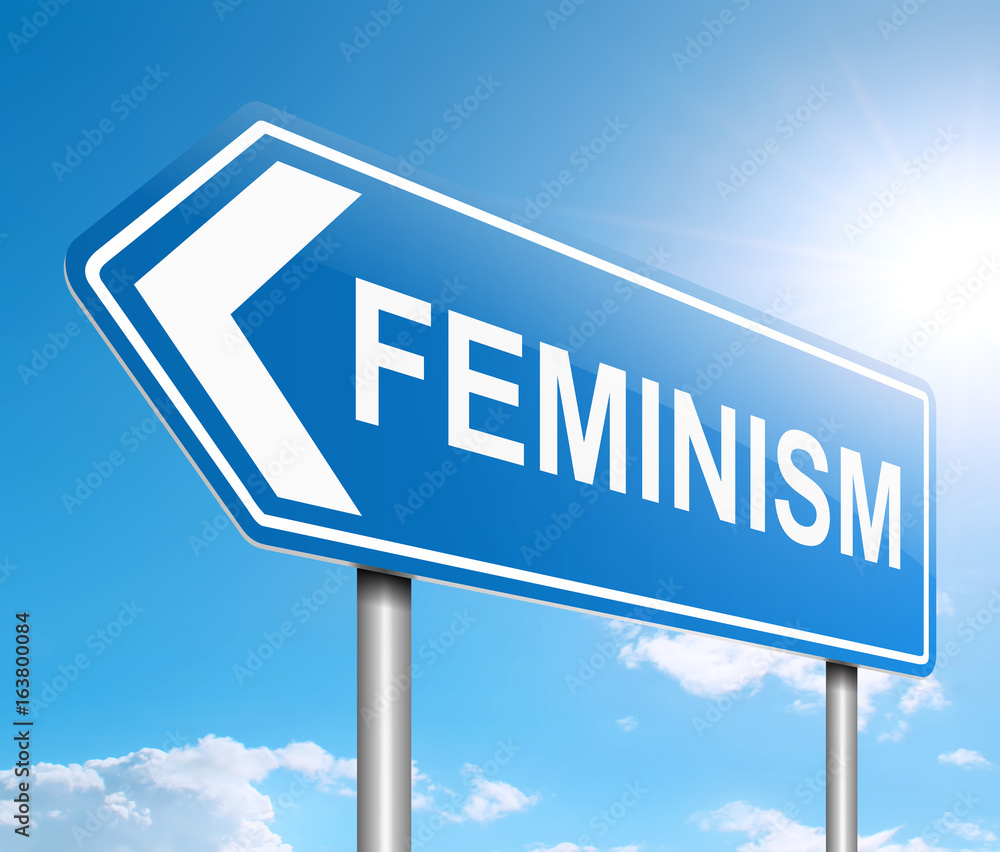 Feminism sign concept.