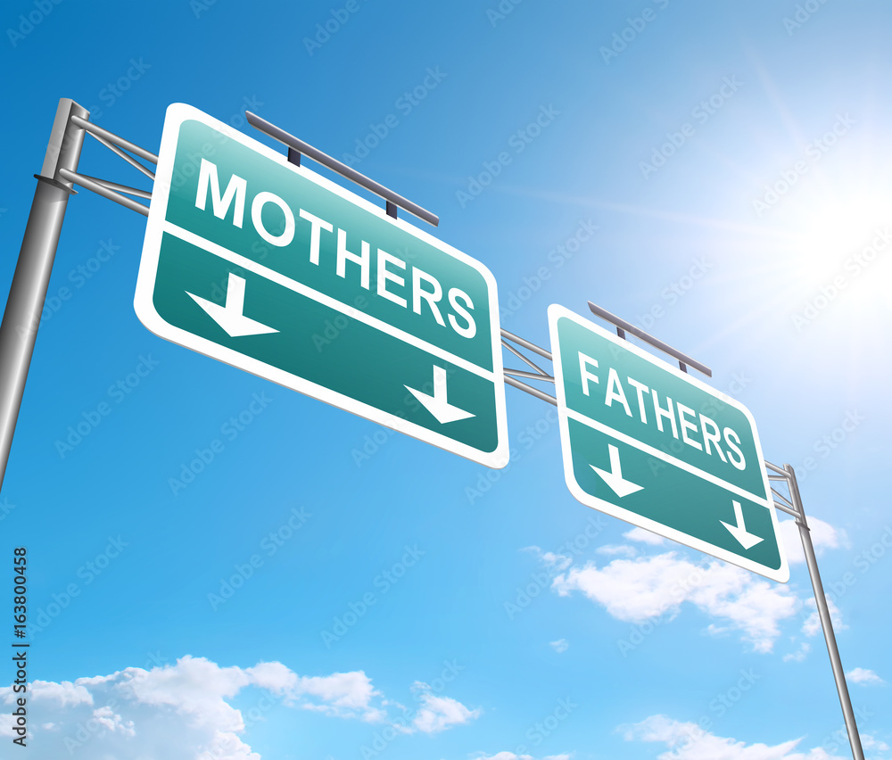 Obraz premium Mothers and fathers concept.