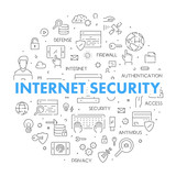 Line design concept for internet security