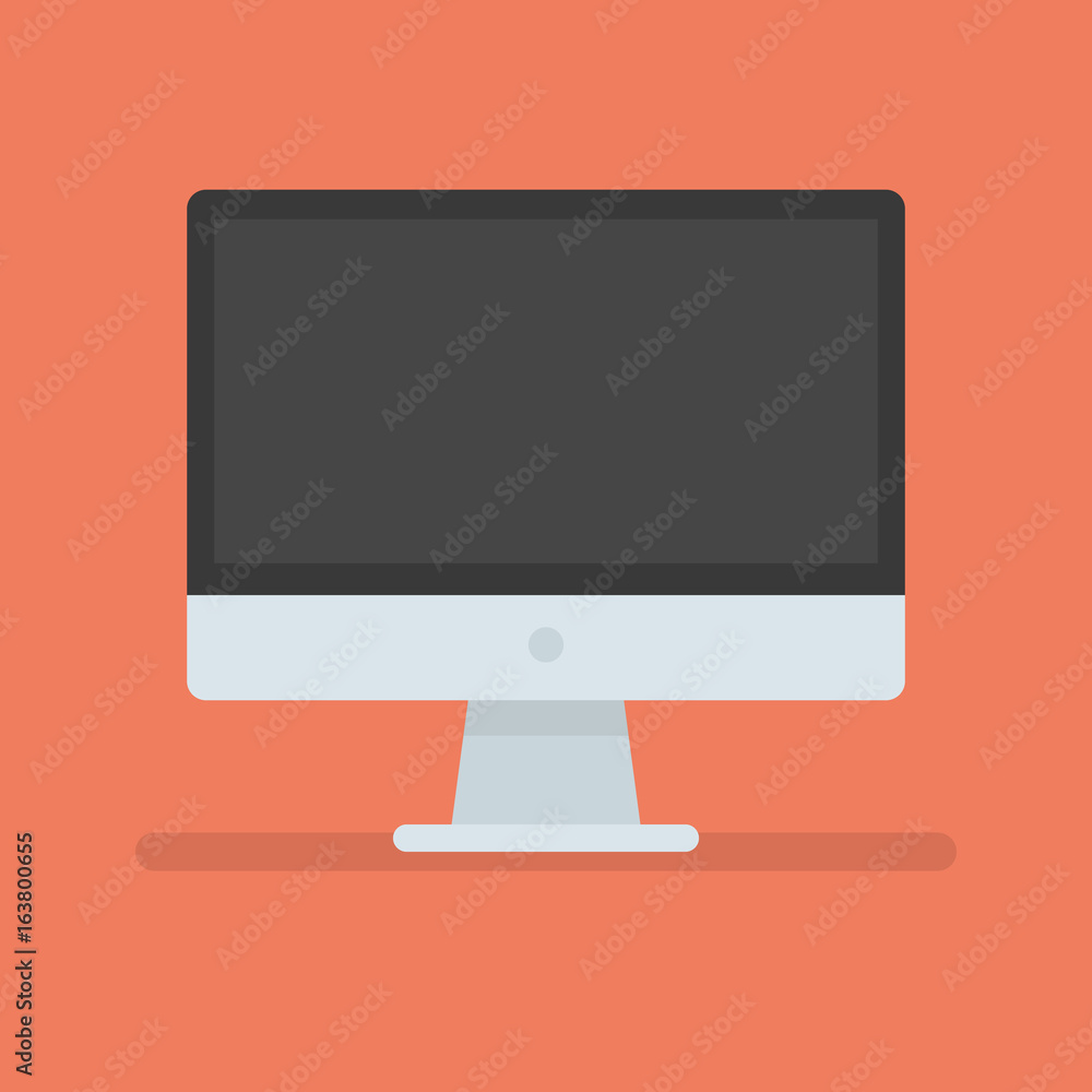 Vector laptop. Personal computer in flat style. Desktop computer. Computer icon Vector laptop. Personal computer in flat style. Desktop computer. Computer icon