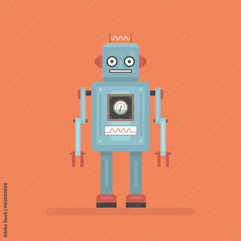 Retro robot. Retro robot.