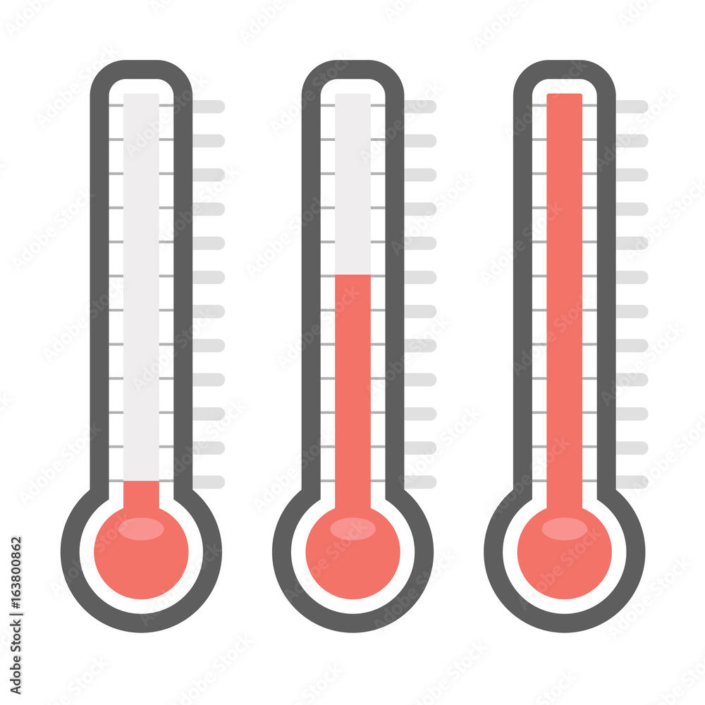 Thermometer icon set Thermometer icon set