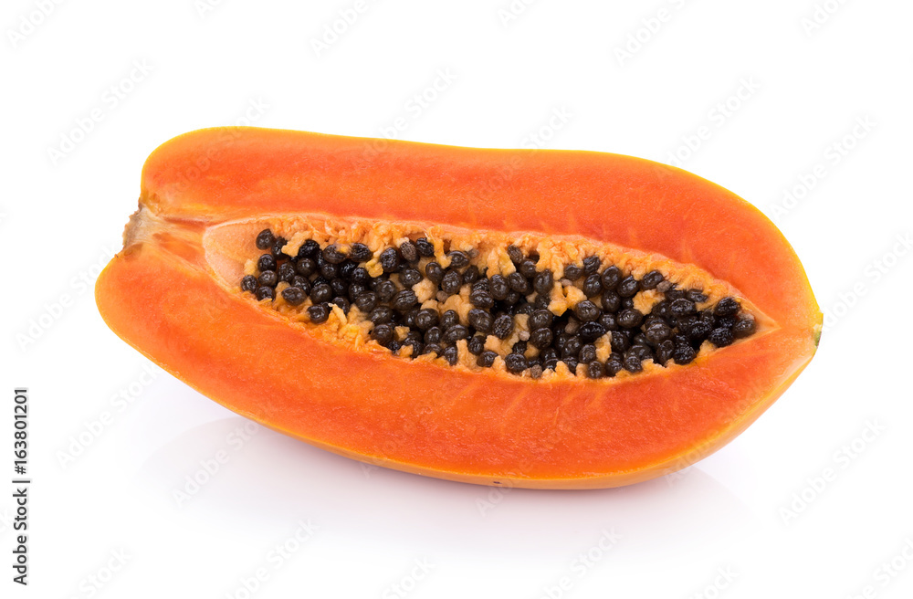 papaya isolated on a white background papaya isolated on a white background
