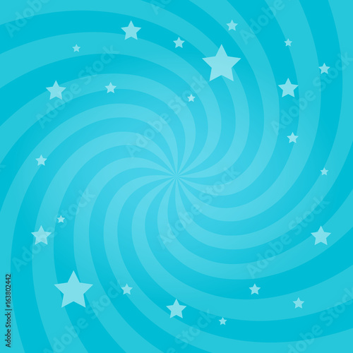 Vector illustration for swirl design. Swirling radial pattern stars background. Vortex starburst spiral twirl square. Helix rotation rays. Converging psychedelic scalable stripes. Fun sun light beams