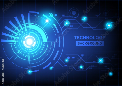 Abstract circle technology background vector concept design