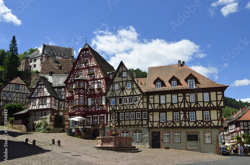 historischer Marktplatz und Brunnen in Miltenberg