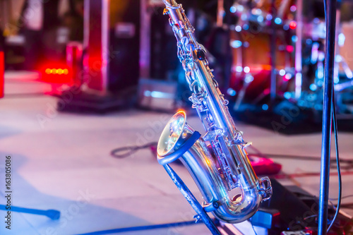 Photography Saxophone Instrument on the Stage