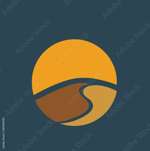 Sand sun vector