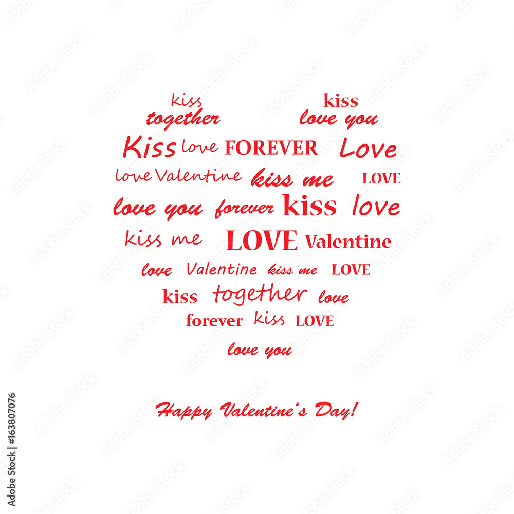 Valentines Day greeting card